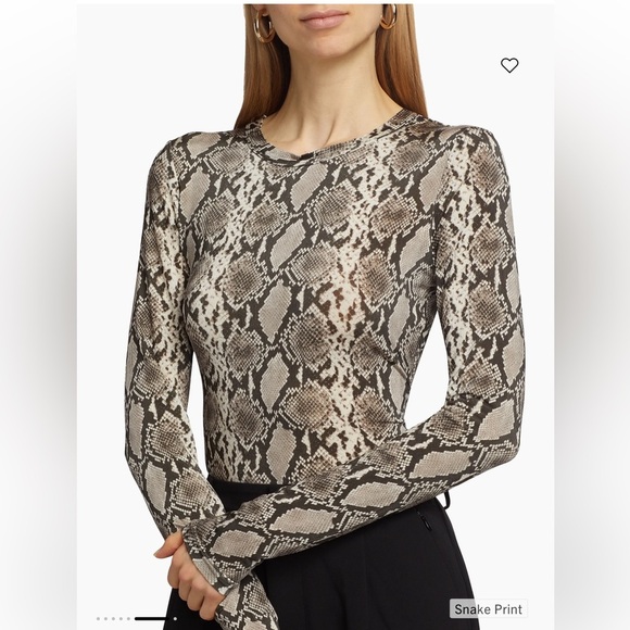 rag & bone Sabeen Snake-Print Long-Sleeve Shirt - Picture 2 of 7